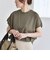 quaranciel:〈洗濯機可能〉ライト ポンチ コンパクト フレンチスリーブ TEE