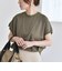 quaranciel:〈洗濯機可能〉ライト ポンチ コンパクト フレンチスリーブ TEE