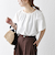 SHIPS any:〈UVカット/接触冷感/吸水速乾/洗濯機可能〉USAコットン フレア TEE