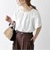 SHIPS any:〈UVカット/接触冷感/吸水速乾/洗濯機可能〉USAコットン フレア TEE