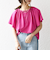 SHIPS any:〈UVカット/接触冷感/吸水速乾/洗濯機可能〉USAコットン フレア TEE
