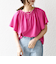 SHIPS any:〈UVカット/接触冷感/吸水速乾/洗濯機可能〉USAコットン フレア TEE