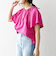 SHIPS any:〈UVカット/接触冷感/吸水速乾/洗濯機可能〉USAコットン フレア TEE