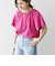 SHIPS any:〈UVカット/接触冷感/吸水速乾/洗濯機可能〉USAコットン フレア TEE