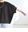 《一部追加予約》quaranciel:〈洗濯機可能〉ライト ポンチ ハーフスリーブ ドロスト ルーズ TEE