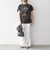 【SHIPS any別注】La Hutte:〈洗濯機可能〉ロゴ プリント TEE