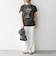 【SHIPS any別注】La Hutte:〈洗濯機可能〉ロゴ プリント TEE