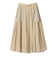 SHIPS Primary Navy Label:〈手洗い可能〉アシメ タック スカート
