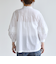 quaranciel:〈洗濯機可能〉コットン レース ライン フリル パフスリーブ ブラウス
