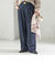 〈手洗い可能〉デニムライク 2タック ワイド パンツ