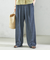 〈手洗い可能〉デニムライク 2タック ワイド パンツ