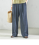 〈手洗い可能〉デニムライク 2タック ワイド パンツ