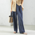 〈手洗い可能〉デニムライク 2タック ワイド パンツ