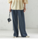 〈手洗い可能〉デニムライク 2タック ワイド パンツ