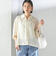 〈手洗い可能〉麻調 メッシュ 半袖 ビッグ シャツ