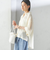 〈手洗い可能〉麻調 メッシュ 半袖 ビッグ シャツ