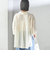 〈手洗い可能〉麻調 メッシュ 半袖 ビッグ シャツ