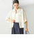 〈手洗い可能〉麻調 メッシュ 半袖 ビッグ シャツ