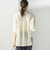 〈手洗い可能〉麻調 メッシュ 半袖 ビッグ シャツ