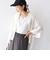 〈手洗い可能〉麻調 メッシュ 半袖 ビッグ シャツ