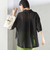 〈手洗い可能〉麻調 メッシュ 半袖 ビッグ シャツ