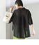 〈手洗い可能〉麻調 メッシュ 半袖 ビッグ シャツ