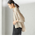 〈手洗い可能〉麻調 メッシュ 半袖 ビッグ シャツ