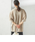 〈手洗い可能〉麻調 メッシュ 半袖 ビッグ シャツ