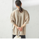 〈手洗い可能〉麻調 メッシュ 半袖 ビッグ シャツ