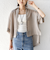 〈手洗い可能〉麻調 メッシュ 半袖 ビッグ シャツ
