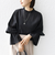 〈手洗い可能〉シルク混 シャイニー フリル スリーブ ブラウス