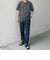 【WEB限定】SHIPS any: リネンライク メランジ 鹿の子 フェイク レイヤード Tシャツ◇