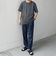 【WEB限定】SHIPS any: リネンライク メランジ 鹿の子 フェイク レイヤード Tシャツ◇