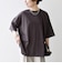 〈接触冷感/汗染み防止加工/洗濯機可能〉ラウンドヘム クルー ビッグ TEE