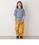 FRUIT OF THE LOOM: 刺繍 ロゴ カラー ボーダー Tシャツ<KIDS>
