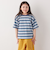 FRUIT OF THE LOOM: 刺繍 ロゴ カラー ボーダー Tシャツ<KIDS>