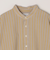 SHIPS any: 〈洗濯機可能〉コットン/リネン ストライプ バンド スキッパー ハーフスリーブ シャツ◇