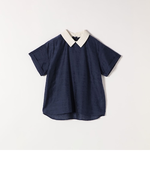 SHIPS any:〈洗濯機可能〉フラワー ジャカード バイカラー プル