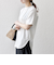 《一部追加予約》SHIPS any:〈接触冷感/汗染み防止加工/洗濯機可能〉スリット ルーズ チュニック TEE