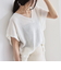 quaranciel:〈手洗い可能〉ラミー ミックス Vネック ノースリーブ シアー ニット