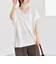 quaranciel:〈手洗い可能〉ラミー ミックス Vネック ノースリーブ シアー ニット