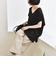 quaranciel:〈手洗い可能〉ラミー ミックス Vネック ノースリーブ シアー ニット