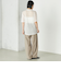 Wai＋:〈手洗い可能〉クリンクル シアー ショート スリーブ プルオーバー