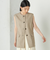 Wai＋:〈手洗い可能〉リネン ライク ベスト