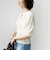 【WEB限定】〈手洗い可能〉バンピー シャーリング 5分袖 カーディガン