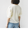 【WEB限定】〈手洗い可能〉バンピー シャーリング 5分袖 カーディガン