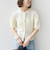 【WEB限定】〈手洗い可能〉バンピー シャーリング 5分袖 カーディガン
