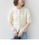 【WEB限定】〈手洗い可能〉バンピー シャーリング 5分袖 カーディガン