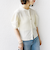 【WEB限定】〈手洗い可能〉バンピー シャーリング 5分袖 カーディガン