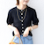 【WEB限定】〈手洗い可能〉バンピー シャーリング 5分袖 カーディガン